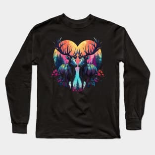 Moose Couple Valentine Long Sleeve T-Shirt